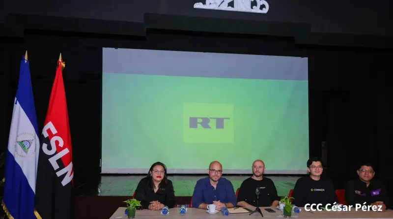 encuentro, intercambio, periodistas de RT en Español, Comunicadores sandinistas, estudiantes, comunicación en Nicaragua,