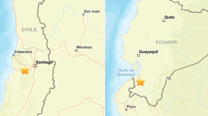 América Latina, sismos, Ecuador, Argentina, Chile, Costa Rica,