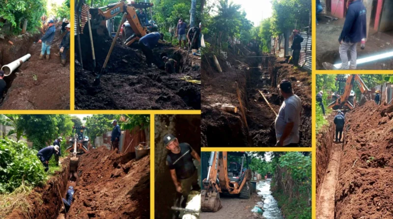 enacal, nicaragua, saneamiento, ciudad sandino, obras de saneamiento, enacal,
