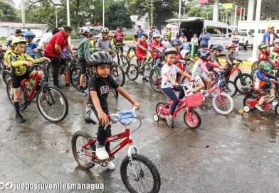 ciclismo, juegos juveniles 2025, managua, parque las piedrecitas, julio castano, deporte infantil, juventud, buen gobierno, nicaragua,