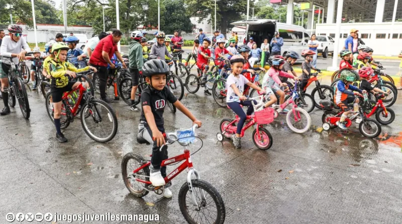 ciclismo, juegos juveniles 2025, managua, parque las piedrecitas, julio castano, deporte infantil, juventud, buen gobierno, nicaragua,