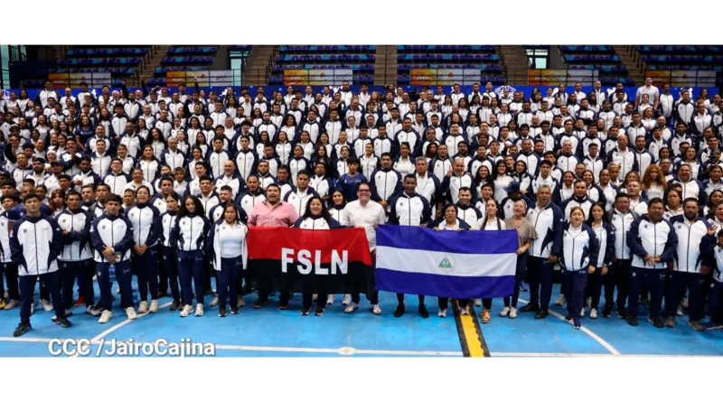 juegos centroamericanos, comite olimpico, nicaragua, abanderamiento. deportes, delegacion,