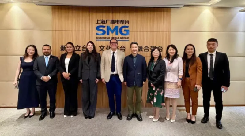 Grupo de Medios de Shanghai, SMG, China, Nicaragua, visita, compañero Maurice Ortega,