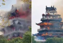 China, turista, Pabellón Wenchang del Monte Fénix, desató, incendio, pudo provocar, negligencia, visitante, templo, acusan,
