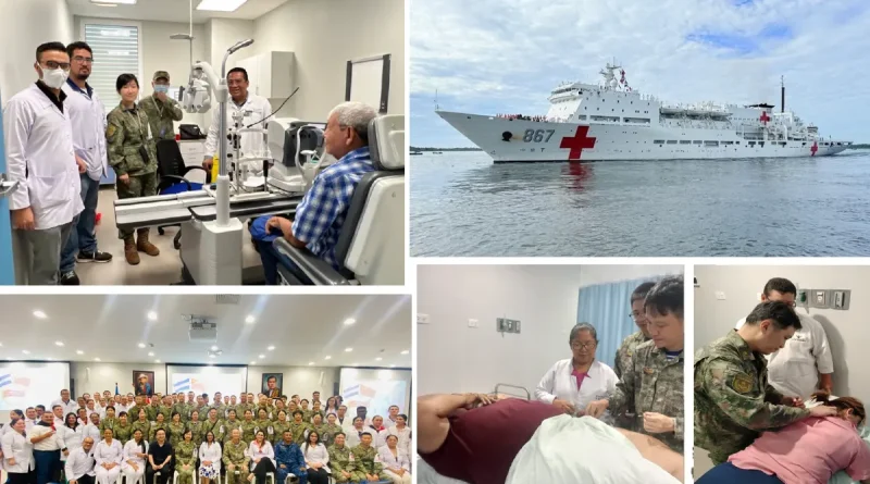 Buque hospital del china, Chinandega, salud, cooperación Nicaragua, atención médica, Arca de la rut de la Seda,