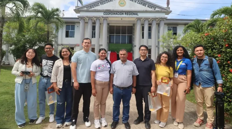 Bilwi, Costa Caribe Nortes. Comunicadores de la agencia Xinhua, china, vista, destacar, riqueza cultural,