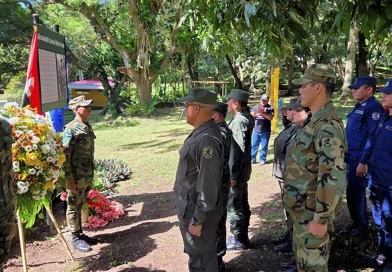ejercito de nicaragua, rio san juan, mausoleo, ofrenda floral,