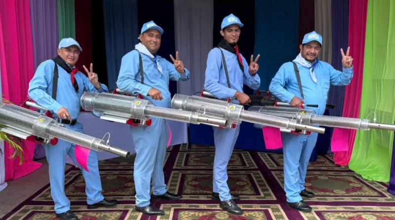 acto de entrega, 12 de noviembre de 2025, dotación de equipos, jornadas de fuigación, colonia miguel gutierrez, managua, minsa, gobierno de nicaragua