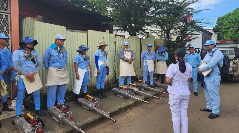 minsa, jornada de fumigación, nicaragua, managua, villa flor sur, eliminación de criadores