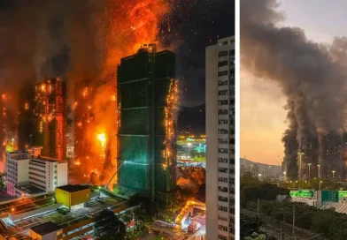 Hong Kong, incendio, edifico, China,