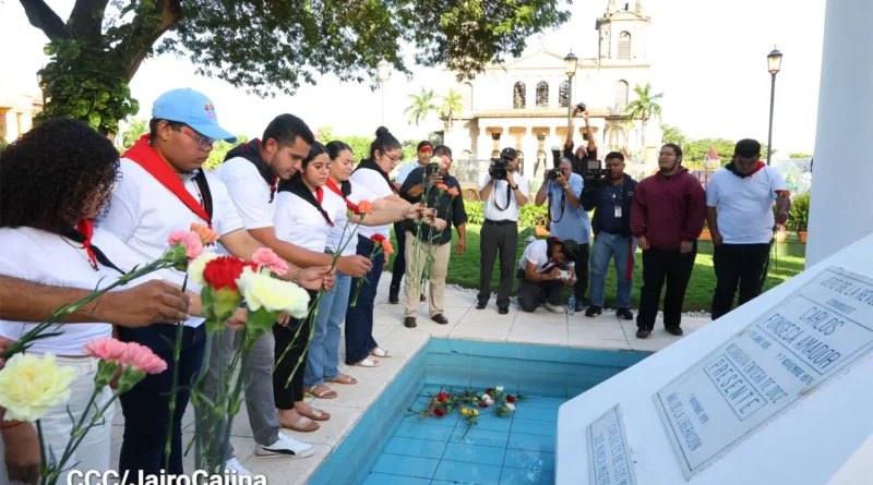 juventud sandinista, unen, comandante carlos fonseca, nicaraguam homenaje, intur, fsln,