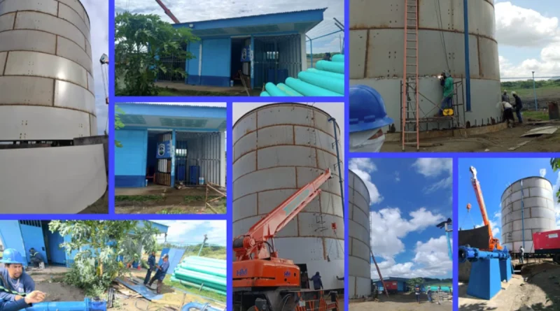 nuevas victorias, proyecto de agua potable, tanque de agua potable, nicaragüa, Gobierno Sandinista, urbanización nuevas victorias