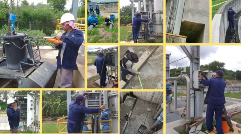 Masaya, ENACAL, mantenimiento, planta de tratamientos, alcantarillado, sistema de saneamiento,