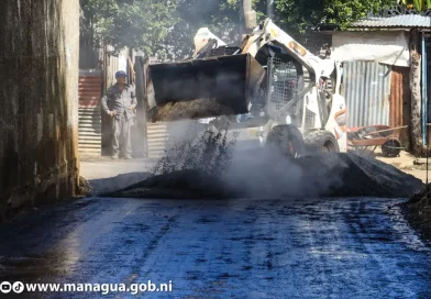 Managua, barrio el Recreo Norte, Calles para el Pueblo, alcaldía de Managua, revestimiento, asfáltico,