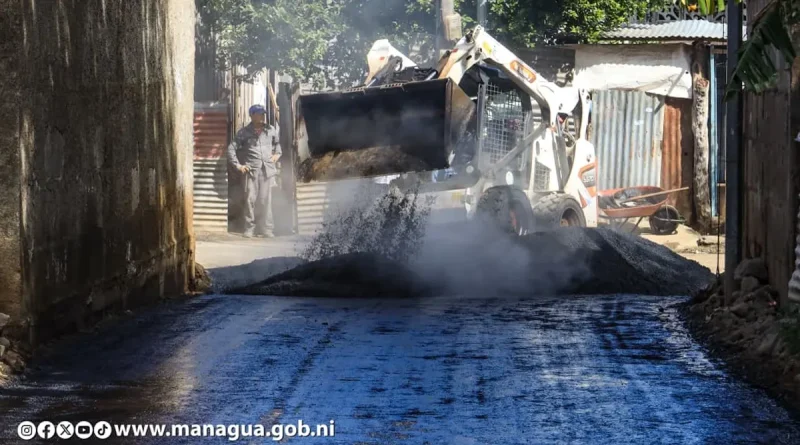 Managua, barrio el Recreo Norte, Calles para el Pueblo, alcaldía de Managua, revestimiento, asfáltico,