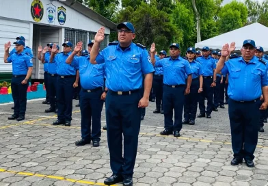 Ministerio del Interior, funcionarios, acto de ascenso, 46 aniversario de fundación, Matagalpa, sistema penitenciario, Waslala,