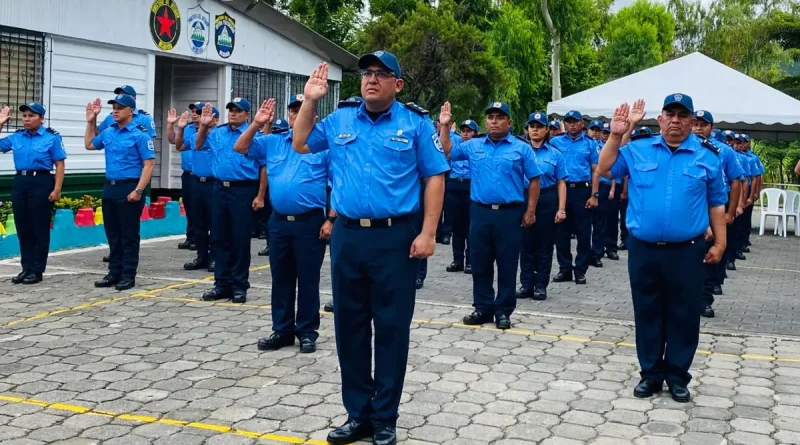 Ministerio del Interior, funcionarios, acto de ascenso, 46 aniversario de fundación, Matagalpa, sistema penitenciario, Waslala,