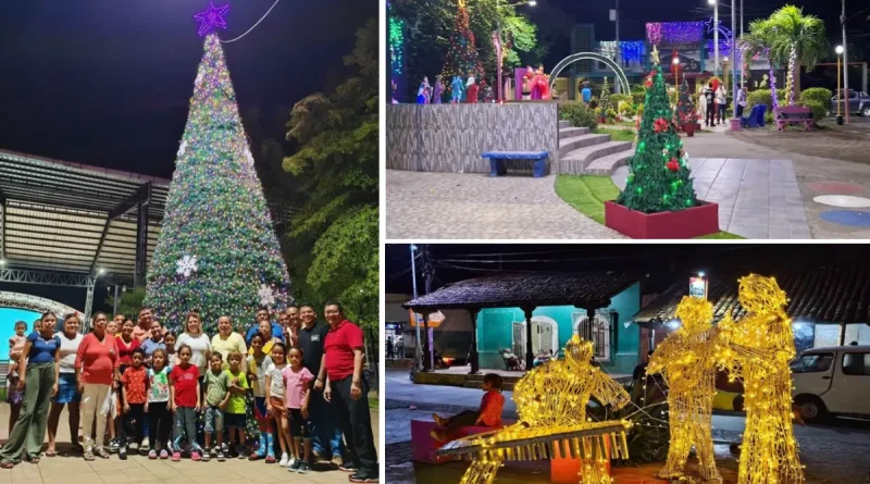arreglos, luces, navideños, decoración, alcaldías, Nicaragua, plazas, parques,