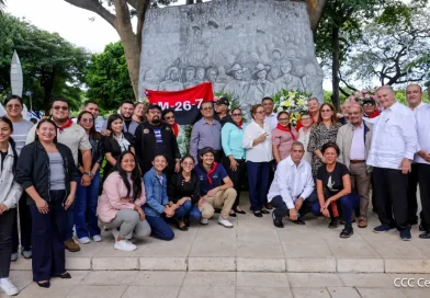Nicaragua, honra, Comandante Fidel Castro Ruiz, legado, entrega floral, 9 años,