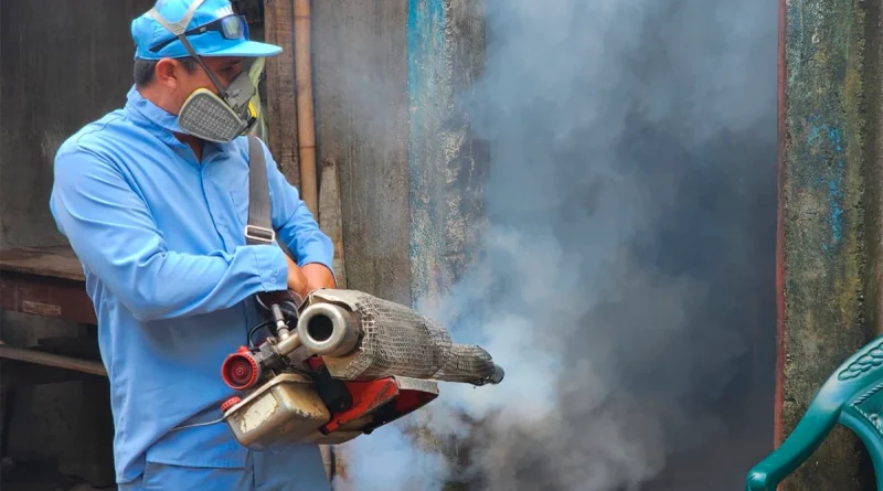 minsa, barrio mirna ugarte, distrito 3 de managua, jornada de fumigación, lucha contra dengue