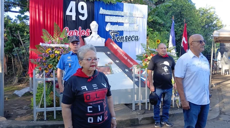 49 años de inmortalidad, chinandega, diana, frente sandinista, honor y gloria al cmdte carlos fonseca amador, nicaragua