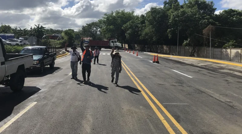 alcaldía de Managua, calles, entrega, comarca San Isidro de la Cruz Verde,