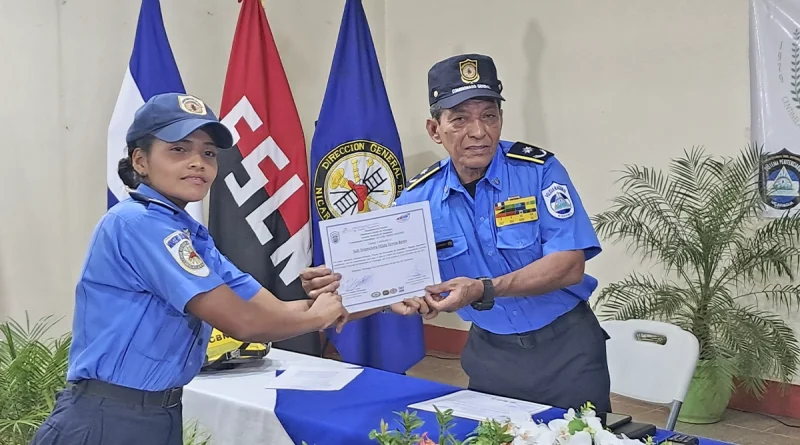 gobierno de nicaragua, bomberos unidos, curso, prevencion de incendios,