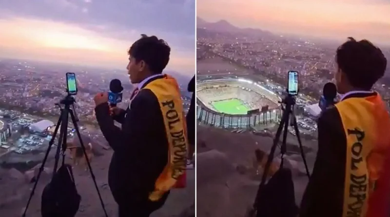 joven, Pol Deporte, final de Copa Libertadores, narración, cerro, transmisión en vivo, Perú, final de Libertadores,