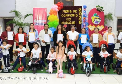 CDI, convenio, firma, niños, atención integral, Managua, alcaldía de Managua, Gobierno Sandinista,