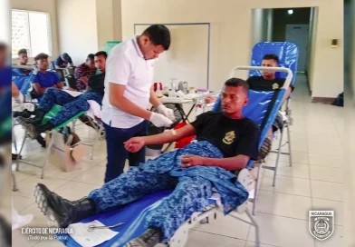 Ejercito, Nicaragua, participo, jornada, donación, sangre, coordinación, Banco Nacional, voluntaria,