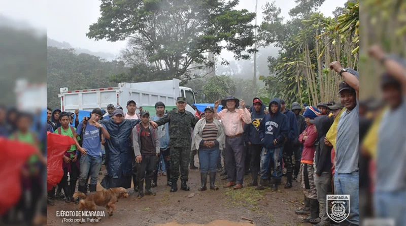 Ejercito, Nicaragua, participo, reunión, cortadores, café, Matagalpa, cafetaleras, municipio, San Rafael,