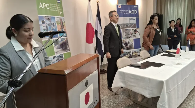 nicaragua, embajada de Japón, proyecto de calle, Rigoberto lopez, estela, San Juan de limay