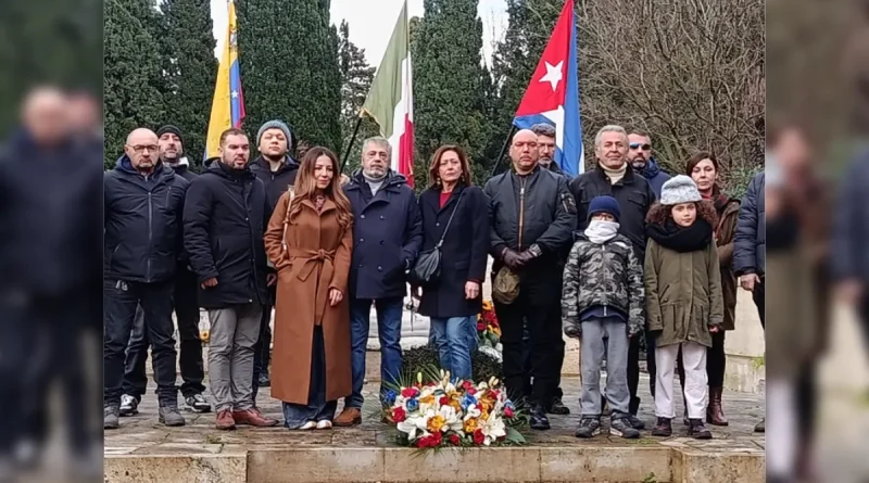 combatientes caídos, Cuba, Venezuela, homenaje, Nicaragua, participa, Embajada de Nicaragua, Italia, Roma,