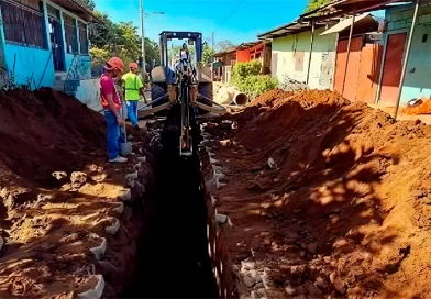 alcantarillado, saneamiento, chinandega, tuberías, manjoles, rebombeo, infraestructura, familias, medioambiente, obras
