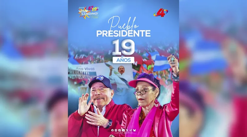 nicaragua, gobierno de nicaragua, pueblo presidente, 19 años, daniel ortega, rosario murillo,