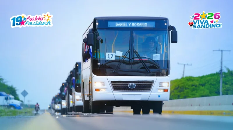 transporte público, modernización transporte, 19 años de pueblo presidente, buses de nicaragua, mujeres transportistas, cooperativas de transporte público, flota vehicular, gobierno de nicaragua, revista en vivo, 14 de enero de 2026