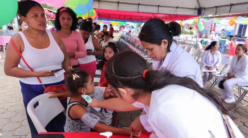 feria de salud, minsa, hospital la mascota, nicaragua, pueblo presidente, niñez,