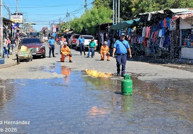 bomberos unidos, simulacro, incendio, mercado municipal, ciudad sandino, managua, glp, prevención, prevención y seguridad, nicaragua