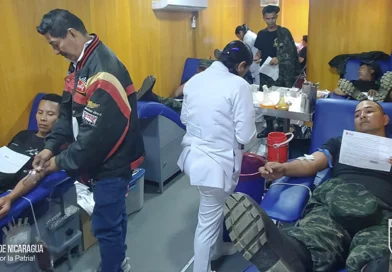 donacion de sangre, ejercito de nicaragua, banco de sangre,