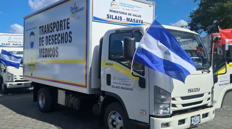 entrega de camiones, Nicaragua, Gobierno Sandinista, minsa, Salud, residuos hospitalarios, nicaragua