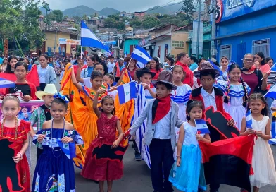 general sandino, mined, matagalpa, revolución popular sandinista, desfile escolar, caminata revolucionaria, juventud y niñez protagonistas, nicaragua, 92 aniversario, paso a la inmortalidad