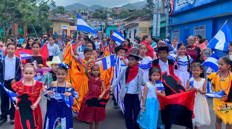 general sandino, mined, matagalpa, revolución popular sandinista, desfile escolar, caminata revolucionaria, juventud y niñez protagonistas, nicaragua, 92 aniversario, paso a la inmortalidad