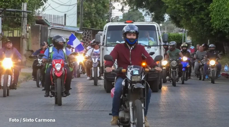 rivas, febrero heroico, diana motorizada, militancia sandinista, fsl nicaragua, paz y soberania, celebracion revolucionaria, pueblo nicaraguense,